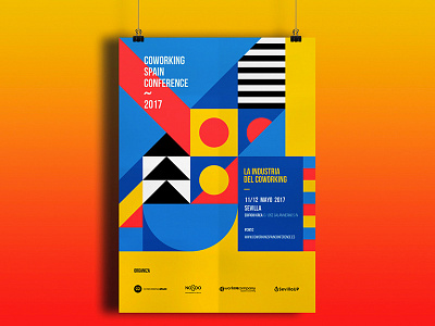 Coworking Spain Conference 2017 brand branding color coworking logo poster print spain