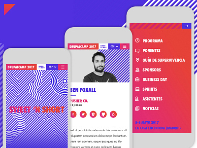 Drupalcamp mobile branding color drupal drupalcamp mobile responsive spain ui ux website