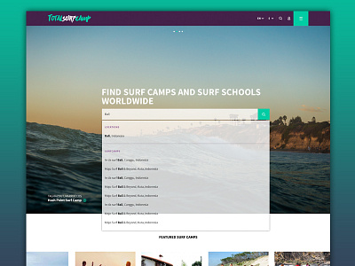 Totalsurfcamp beach drupal sea search sport surf webdesign