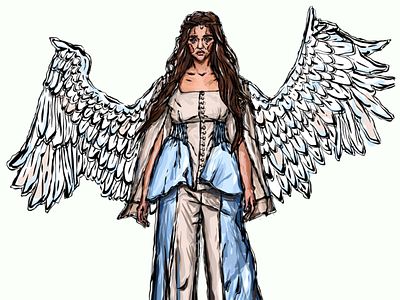 Fashion Week angel art fabric fashion fashion art fashion collection fashion illustration fashion portfolio flowers illustration print procreate textile woman