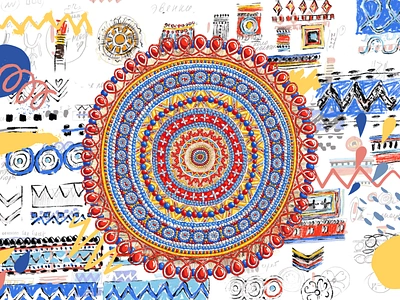 Evenki. Traditional costume. art culture ethnic folk folkart folklore illustration mandala mandalaart tradition traditional zentangle