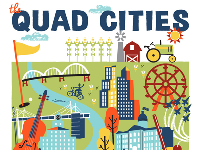 Quad Cities color design illinois illustration iowa quad cities