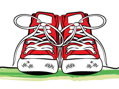 Chuck Taylor graphic design illustration red shoes