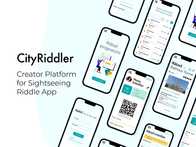 CityRiddler | Creator Platform Sightseeing Riddle App app branding dashboard design desktop mobile research responsive design statistics ui uiux website