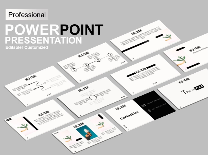 B&W Stunning PowerPoint Presentation By Rafsan Haider On Dribbble