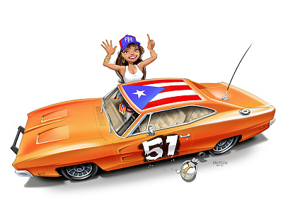 Boesch_charger 51ststate confederateflag generallee newsouth puertorico takeitdown