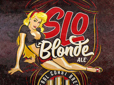 Boesch Sloblond Dribbble beer blond craft brew pinup retro rockabilly