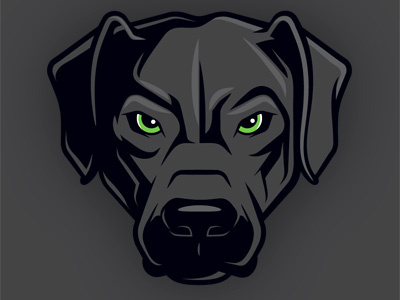 Boesch Black Dog black canine dog head hound