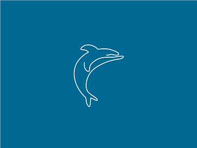 Dolphin animal brand design dolphin graphic identity illustration lines logo mark symbol