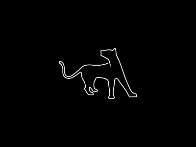 Panther animal brand design graphic identity illustration lines logo mark panther symbol