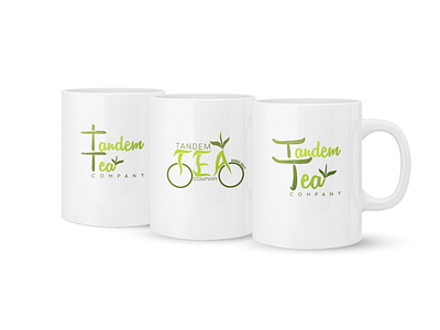 Tandem (Bike) Tea Company bike brand branding leaf logo mark nature organic symbol tea