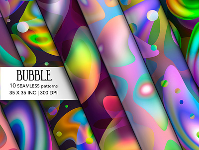 Polychrome Bubble bubbles design digital art graphic design illustration painting polychrome wallpaper patterns