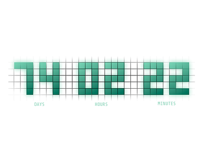 CU Hack It Countdown alarm countdown geometric gradient green hackathon tech time timer wip