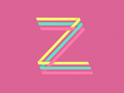 Z color design letter letterform pink type typography z