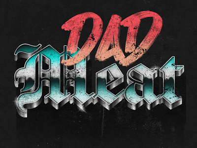 Dad Meat Title Type design illustration ipad procreate type typography