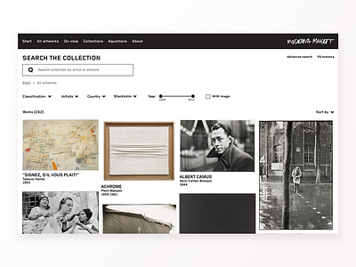 Moderna Museet Web design ui ux web design website