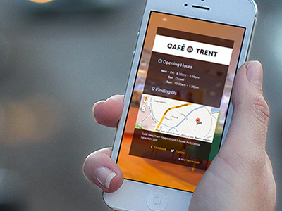 Cafe Trent on iPhone (Close up)