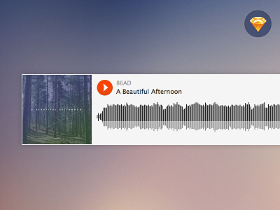 Freebie: Sketch Soundcloud Embed Player clean design download free freebie interface music player sketch soundcloud ui widget