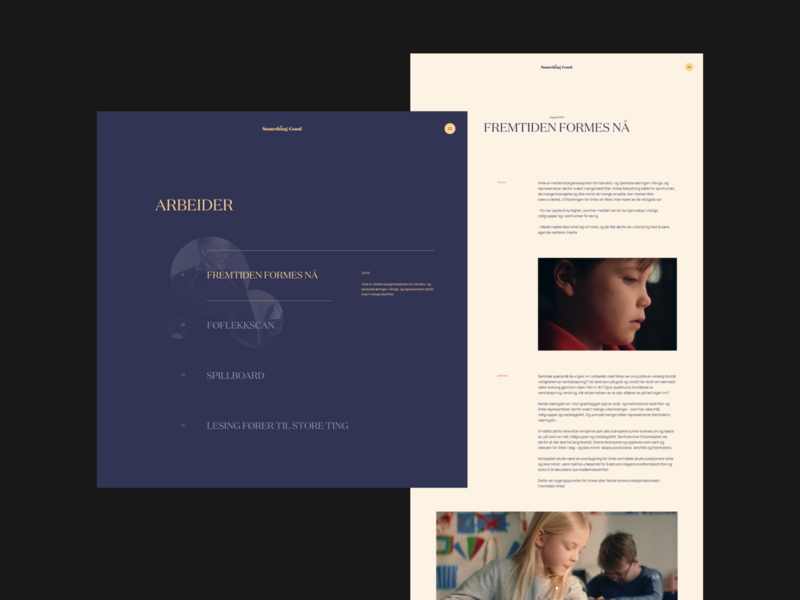Something Good : Behance Showcase clean homepage interaction landing page layout minimal typography vietnam web design website