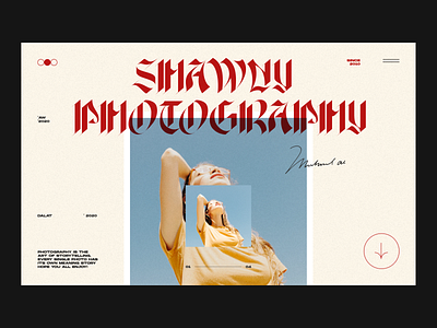 Shawny Photography clean interaction landing page layout minimal typography ui vietnam visual web design website
