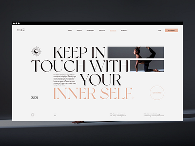 Yojia Yoga Pt.1 clean homepage landing page layout minimal typography ui vietnam web design website