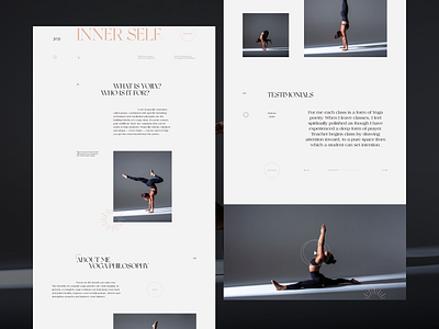 Yojia Yoga Pt.2 clean interaction landing page layout minimal typography ui vietnam web design website