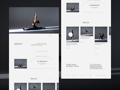 Yojia Yoga Pt.3 homepage interaction landing page layout minimal typography ui vietnam web design website