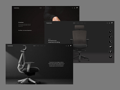 Ergo Pro Page Concept chair clean homepage interaction landing page layout minimal product ui vietnam web design website