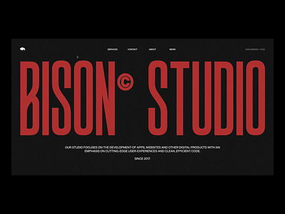Bison Studio / Loader and Page Transition animation clean landing page layout minimal page transition smooth transition vietnam web design website