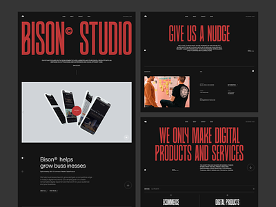 Bison Studio clean design landing page layout minimal vietnam web design website