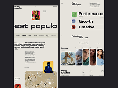 Est Populo — Landing Page Layout clean editorial landing page layout minimal ui vietnam web design website