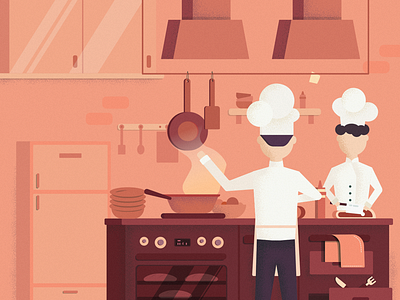 Illustration concept for HeadChef chef cook cooking eat illustration kitchen restaurant vietnam