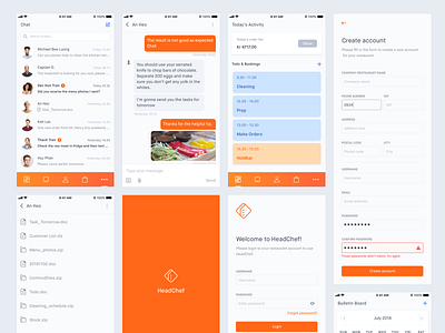 [WIP] HeadChef App app application chat cook dashboard headchef management messenger mobile restaurant