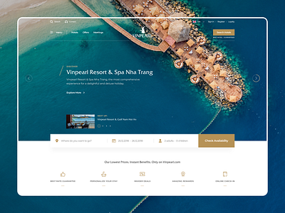 Vinpearl Landing Page Concept beach book booking holiday homepage landing page travel ui ux ux design vacation vietnam web design website