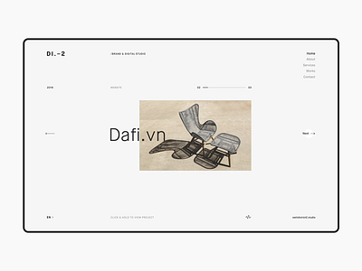 Layout Exploration for D2 V2 + Loader and Slider animation effects homepage interaction landing page layout minimal slider transition typography ui vietnam web design website