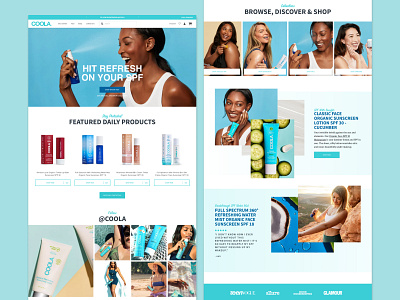 COOLA Homepage Redesign design ecommerce ecommerce design modern shopify sketch ui ui design ui ux ux ux design web website