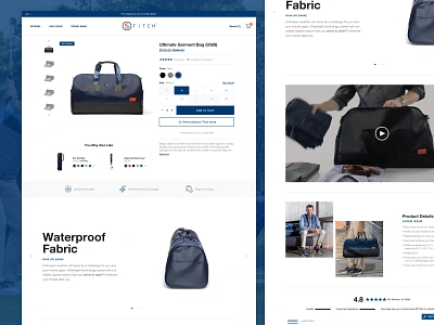 STITCH® Golf Product Detail Page design ecommerce modern pdp product detail page product page shopify shopify plus sketch ui ux web website