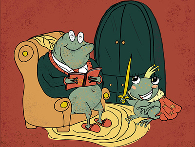 Сute frogs illustration cara cartoon character design ill illustration