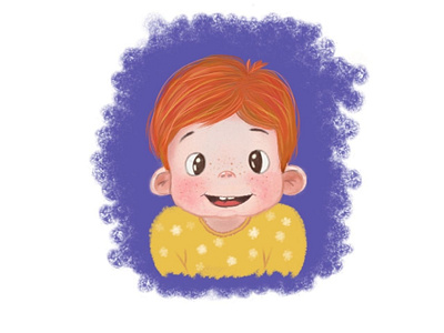 Ginger boy, children, children's illustration