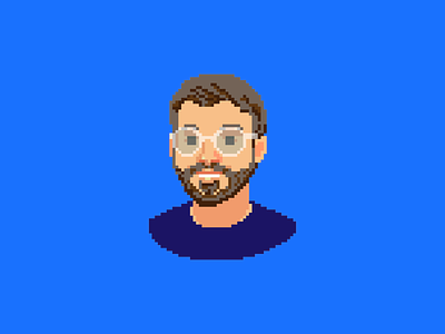 Pixel Art Self-Portrait 8bit headshot icon illustration pixel art retro self portrait vector