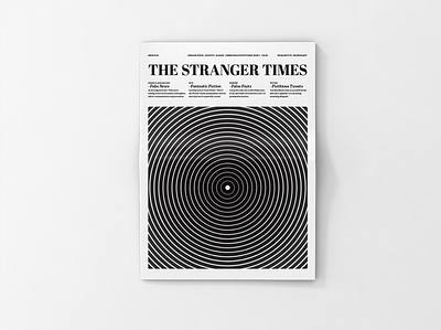 The Stranger Times branding editorial design illustration magazine cover newspaper typography