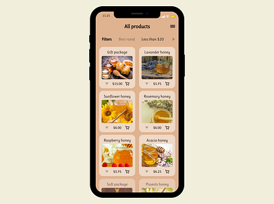 Sir up (honey and sirup shop) app branding design example honey mobile seller