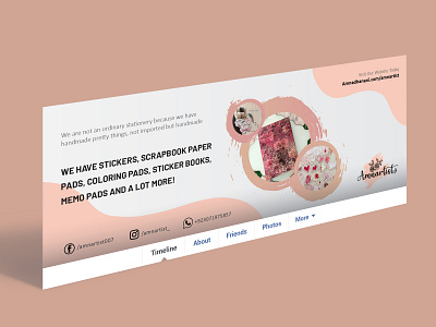 Facebook Cover Design | Stationary Artist advertising banner ads branding business cover design design facebook ad facebook cover photo facebook post fb banner fb cover graphic design header instagram linkedin social media social media post stationary web banner ad women business