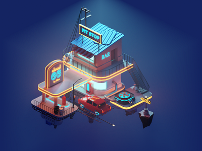 Cloud 66 3d 3d modeling blender blender 3d blender3d illustration isometric lowpoly