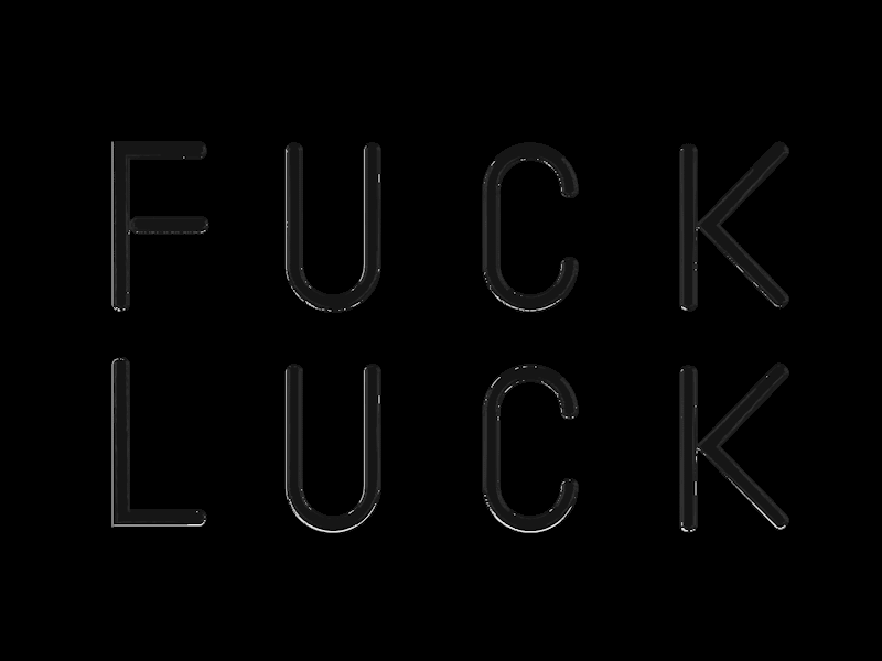 fuck luck 3d animated c4d gif type typography