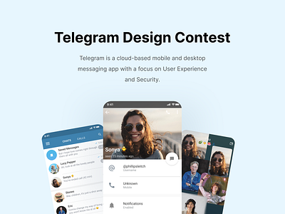 Telegram Design Contest design telegram ui ux web design