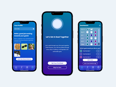 Purpose: Goal Setting App app bootcamp branding design designprocess doublediamond figma high fidelity logo prototyping smartrgoals ui uidesign uiuxdesign userexperience ux uxdesign