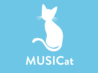 Musicat logo identity library logo madison rabble startup tech