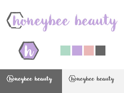 Honeybee Beauty branding concept branding color scheme icon identity