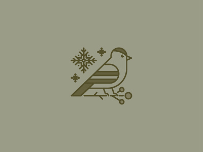 Winter Birds • 3 / 3 • American Goldfinch badge bird finch goldfinch illustration linework monoline vector